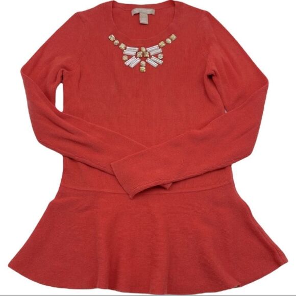 Banana Republic Italian Yarn Peplum Sweater SMALL - Picture 2 of 11